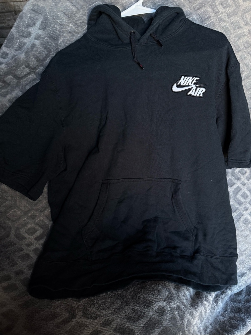Nike Black Hoodie with White Swoosh Tag